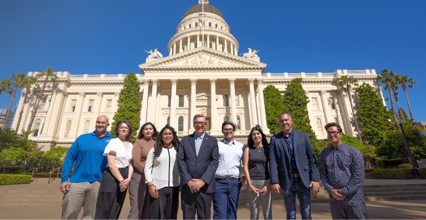 A cohort of six UC Merced political science students traveled to Sacramento for the CAPE Legislative Bootcamp.