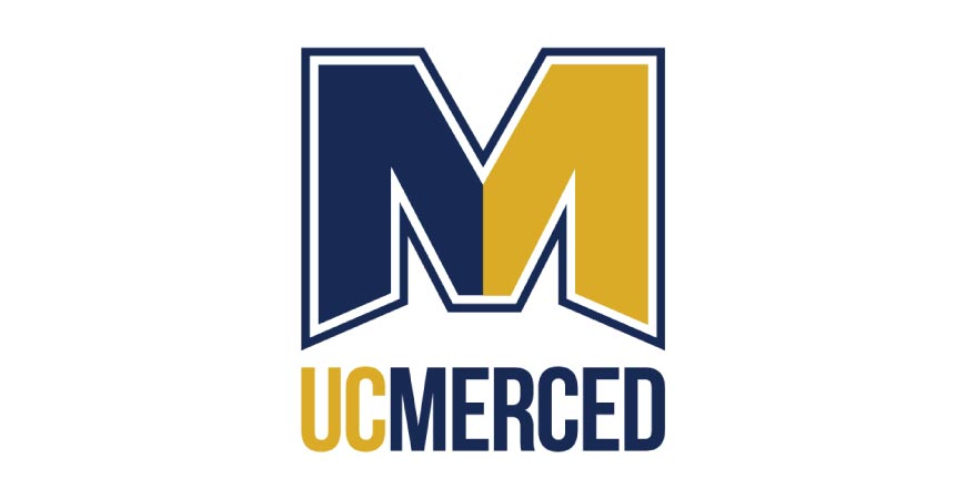 UC Merced logo in blue and gold text